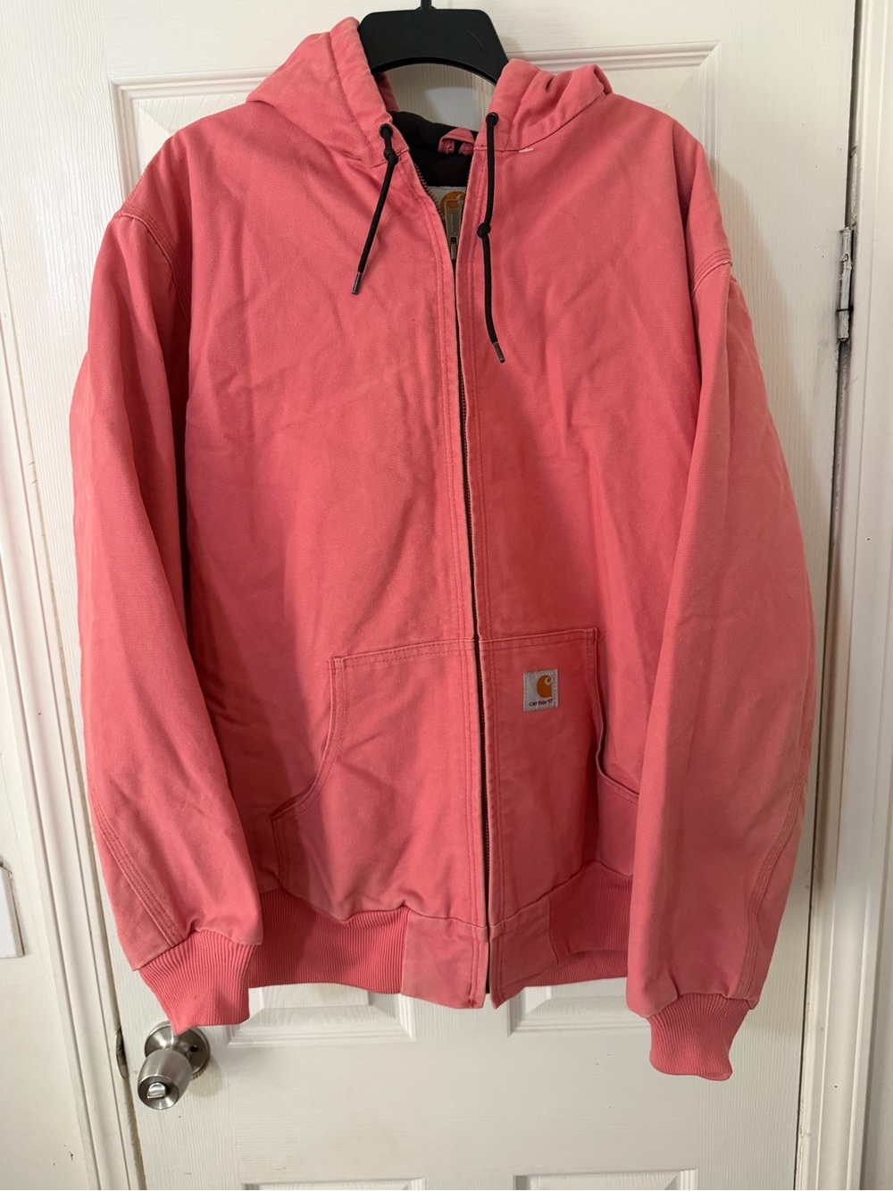 Vintage Carhartt Quilt-Lined Hooded Jacket “Pink" WJ130 SBT Women’s X-Large